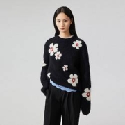 限尺码：LILY 丽丽 女士撞色小花针织衫 121430TK332510