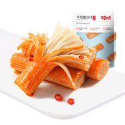 百草味 手撕蟹味棒120g 香辣味即食海鲜独立小包装网红零食小吃MJ 香辣味