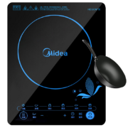 美的（Midea） 电磁炉炒锅一体家用大功率大火力电陶炉电磁灶电池炉电子炉炒菜火锅带不沾炒锅汤锅套装 SN2105T