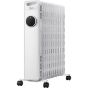 美的（Midea）取暖器家用暖风机电暖器电暖气片13片大面积电热油汀烤火炉旋钮三档调节能轻音加湿烘衣 【旋钮三档调温】HYY22A