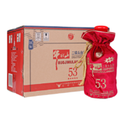 牛栏山 五星红瓷 国际版 二锅头 清香型 白酒 53度 500ml*6瓶 整箱装（内含三个礼品袋）