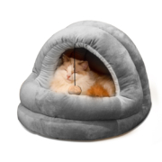 猫窝冬季保暖狗窝加厚冬天猫咪睡觉的床半封闭式宠物猫屋四季通用