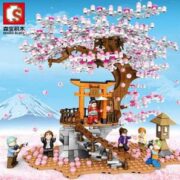SEMBO BLOCK 森宝积木 樱花街景系列 601076 半山樱景 1167颗粒 6人仔