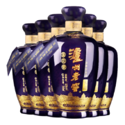 泸州老窖 蓝花瓷 头曲 浓香型白酒 52度 500ml 6瓶 整箱 年货送礼