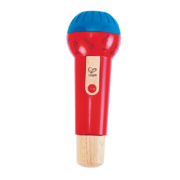 Hape(德国)儿童麦克风玩具话筒唱歌音乐启蒙玩具免电池物理扩音宝宝早教具男女孩节日礼物 12个月+ E0337
