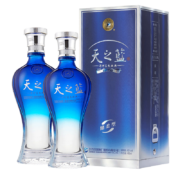 【官方授权】洋河蓝色经典 口感绵柔超市白酒 送礼佳品 双支装 天之蓝 42度 480ml*2瓶