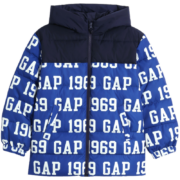 Gap【2022冬季新款】男女幼童大童LOGO羽绒服426787儿童装 蓝色 90cm(2岁)