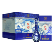 红星 白酒 二锅头 蓝花十五 清香型 52度 500ml*6瓶 整箱装
