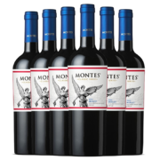 MONTES蒙特斯经典红酒 智利原瓶进口梅洛干红葡萄酒圣诞礼物750ml*6