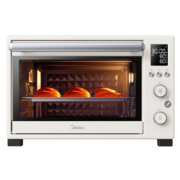 美的 遇见Q10-D系列烤箱 家用多功能 电烤箱35升 大容量/搪瓷内胆/精准控温/热风烘烤 PT3530W-D