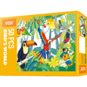 京东特价APP：VOX 儿童拼图玩具50片鸟的世界 VD50-03生日礼物礼品