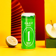 天地壹号 铂金版数字罐 低糖版发酵苹果醋饮料 330ml*12罐