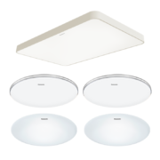 松下（Panasonic）灯具套餐吸顶灯LED客厅灯卧室灯具灯饰调光调色现代简约 白玉套餐C