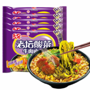 京东特价app、亲子会员：统一 老坛酸菜牛肉面 100g/5包
