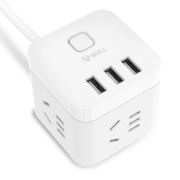 公牛（BULL） 魔方智能USB插座 插座/智能USB插座/插排/插线板 GN-U303U 3孔+3USB白魔方全长1.5米