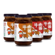 需抢券、京东特价APP：易佰福 牛肉酱  香辣2瓶+五香2瓶