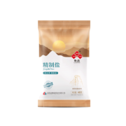 鲁晶 无碘食用盐 家用炒菜天然调味品  炖汤提鲜食用盐巴 精制盐（未加碘）400g