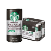 星巴克（Starbucks）派克市场 黑咖啡228ml*6罐 0糖0脂肪即饮咖啡(新老包装随机发货)