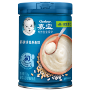 嘉宝(Gerber)米粉婴儿辅食 钙铁锌营养宝宝麦粉250g