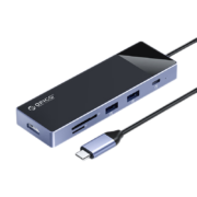 奥睿科（ORICO）Type-C扩展坞USB-C转HDMI/VGA拓展坞4K投屏HUB分线器3.0转换器 SD/TF读卡器DM-9P