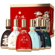 金六福 聚福10 52度浓香型白酒500mL*6瓶 礼盒装