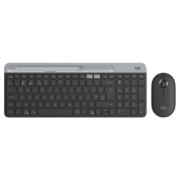 罗技（Logitech） k580无线键盘 静音蓝牙键盘 mac超薄双模手机ipad平板键盘鼠标套装 【K580+PEBBLE】键鼠套装-芍药白