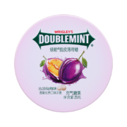 绿箭（DOUBLEMINT）脆皮薄荷糖 零食糖果 沁凉乌梅味25g/盒装
