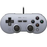 八位堂 8BitDo SN30 Pro 有线版 游戏手柄有线PC电脑任天堂NS Switch/Lite游戏机steam振动双打 浅灰色