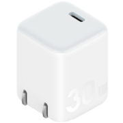ZMI紫米GaN3氮化镓30W充电器苹果PD快充适用于iPhone14/13ProMax/12/11/iPad便携可折叠Type-C充电头 HA719白