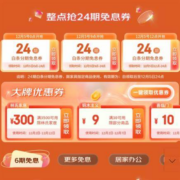 京东 24期白条免息 家居品类券