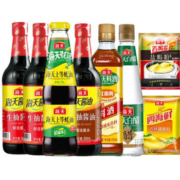 京东特价APP;海天生抽酱油500ml*2瓶+蚝油520g*1+老抽酱油500ml*1+古道料酒450ml*1+白醋450ml*1+盐焗粉鸡精各一包组合