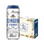 PLUS会员：TSINGTAO 青岛啤酒 白啤500ml*10罐装礼盒装（20版女神版）