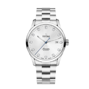 梅花（Titoni）瑞士手表 空中霸王系列 机械钢带男士腕表 39mm83743-S-581送男友