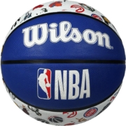 Wilson威尔胜篮球NBA全队徽篮球 学生室外训练耐磨橡胶篮球7号球