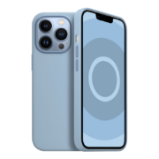 堡垒岛 苹果13手机壳iPhone 13 ProMax保护套MagSafe磁吸液态硅胶全包防摔护镜壳 【薄雾蓝色】液态硅胶磁吸壳|带logo iPhone 13