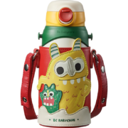 babycare儿童保温杯水杯保温水壶吸管杯大宝宝学饮杯316不锈钢三合一600ml