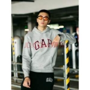 Gap 盖璞 男女同款碳素软磨抓绒连帽卫衣 791339