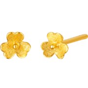 ZHOU LIU FU 周六福珠宝 黄金耳钉 小金花  AC090379 约0.6g