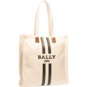 巴利（BALLY）奢侈品 赵露思同款 女士织物手提单肩包托特包条纹图案 6302139