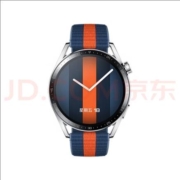 华为 WATCH GT3 华为手表 蓝牙通话/音乐播放/血氧心率检测  46mm 时尚钢（蓝橙表带）客户