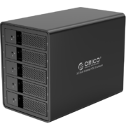 奥睿科(ORICO)硬盘柜硬盘盒多盘位3.5英寸USB3.0 SATA串口机械硬盘移动外置外接盒子存储柜 全铝5盘位9558U3
