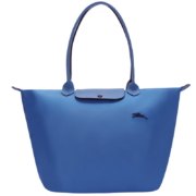 送女友 珑骧 LONGCHAMP 女士LE PLIAGE CLUB系列蓝色大号长柄织物手提单肩包饺子包 L1899 619 P50