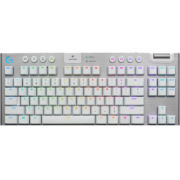 罗技（G） G913 TKL RGB背光无线蓝牙机械键盘 有线电竞游戏键盘 87键便携紧凑 无小键盘 白色 T轴（类茶轴）