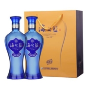 【3人团】洋河蓝色经典 海之蓝42度480ml*2瓶新版 绵柔浓香型白酒