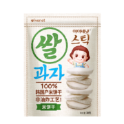 艾唯倪（ivenet） 韩国原装进口 无添加糖和盐 米饼干 磨牙棒 儿童零食  30g 原味