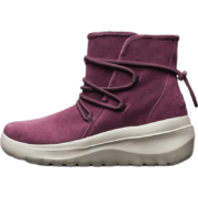 Skechers斯凯奇加绒女鞋新款靴健步鞋雪地靴运动鞋女15547 酒红色 37