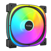 超频三（PCCOOLER）EF120 黑色 ARGB 12CM机箱风扇（双光圈/减震低噪/PWM智能/5V神光同步/配螺丝）