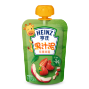 概率券、限新客、京东特价版app：亨氏 (Heinz) 苹果草莓水果泥120g（婴儿辅食 果泥 儿童果汁泥 宝宝辅食添加初期-36个月适用）2件