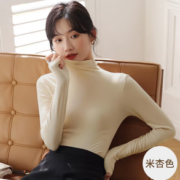 柔软舒适！BONAS 宝娜斯 打底衫 女 半高领纯色打底衫