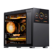 乔思伯（JONSBO）松果D31 标准副屏版黑色 MATX机箱（双360冷排/ATX电源/Type-c Gen2 10Gbps+/标配8"副屏）